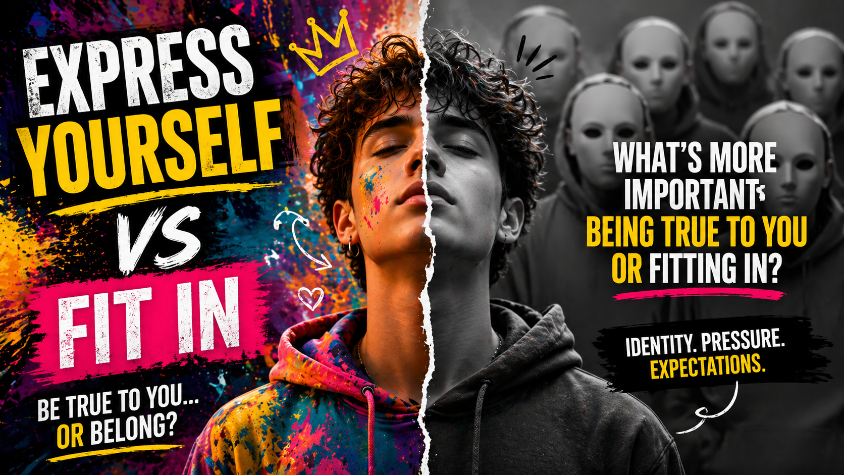 Express yourself or fit in: how far do you stop being yourself?