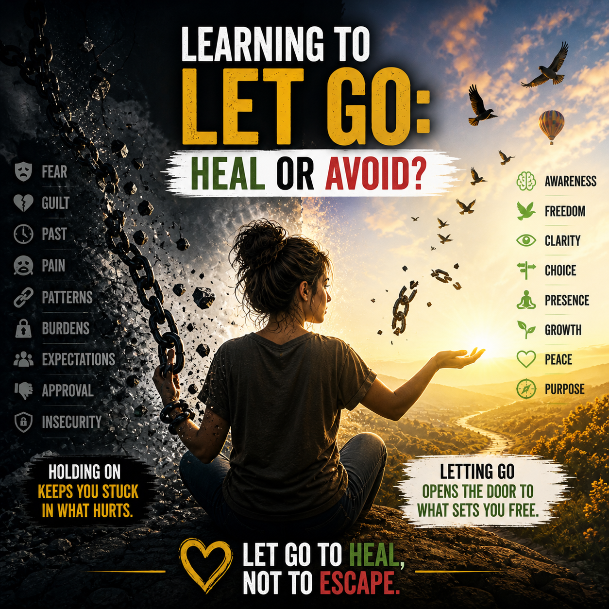 Learning to let go: heal or avoid?